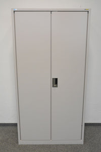 Lista Office Flügeltür-Aktenschrank für 5 Ordner-Reihen 997mm breit - mit Schlüssel - Metall - Lichtgrau