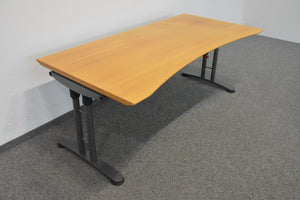 Ergodata System Desk Schreibtisch Cosinus mechanisch höhenverstellbar von 685-805mm - 1800x900mm - MDF - Buche
