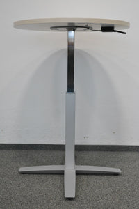 Sitag Go Sitz-Steh-Besprechungstisch mechanisch höhenverstellbar von 685-1120mm - Durchmesser 800mm - Spanplatte - Ahorndekor