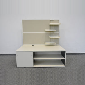 Lista Office Qub Spezial Drucker Modul 1200mm breit - 1225mm hoch - Metall RAL 1013 Perlweiss