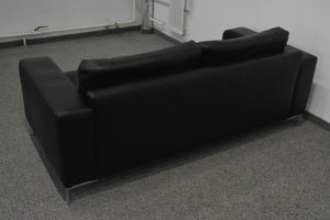Top Design Elegant Sofa - Leder - Schwarz