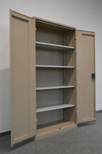 Laden Sie das Bild in den Galerie-Viewer, Lista Office Flügeltür-Aktenschrank für 5 Ordner-Reihen 997mm breit - mit Schlüssel - Metall - Beige