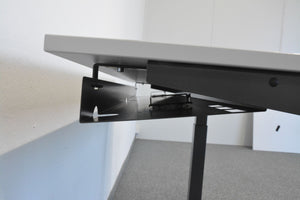 Ergodata my'desk Schreibtisch mechanisch höhenverstellbar von 690-830mm - 1400x800mm - Spanplatte - Lichtgrau