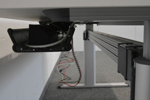 HAWORTH TC4000 Sitz-Steh-Schreibtisch elektrisch höhenverstellbar von 720-1220mm - 1800x900mm - Spanplatte - Lichtgrau