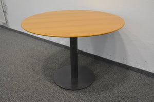 Ergodata System Desk Sitzungstisch fixe Höhe von 710mm - 1000mm Durchmesser - Spanplatte - Birnbaumfurnier
