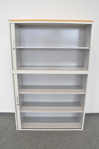 Lista Office Storage Lateralschrank für 5 Ordner-Reihen 1200mm breit - mit Schlüssel - Metall - Weiss