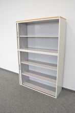 Laden Sie das Bild in den Galerie-Viewer, Lista Office Storage Lateralschrank für 5 Ordner-Reihen 1200mm breit - mit Schlüssel - Metall - Weiss