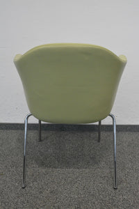 Top Design Café Lounge-Sessel - Kunstleder - Olivgrün