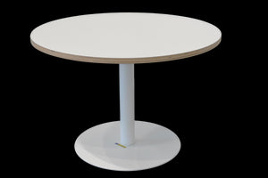 Top Design Café Lounge-Table fixe Höhe von 415mm - 600mm Durchmesser - Multiplex Platte - Weiss