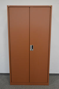 Lista Office Storage Flügeltür-Aktenschrank für 5 Ordner-Reihen 1000mm breit - ohne Schloss - Metall - RAL 8004 Kupferbraun