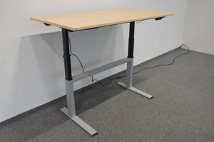 Lista Office Choice Sitz-Steh Schreibtisch elektrisch höhenverstellbar von 680-1300mm - 1600x800mm - Spanplatte - Ahorn
