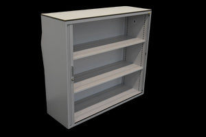 Lista Office Storage Lateralschrank für 3 Ordner-Reihen 1200mm breit - ohne Schlüssel - Metall - RAL 9006 Weissaluminium
