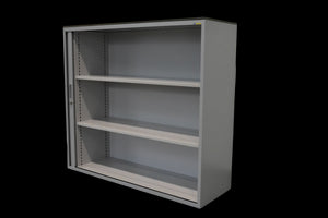 Lista Office Storage Lateralschrank für 3 Ordner-Reihen 1200mm breit - ohne Schlüssel - Metall - RAL 9006 Weissaluminium