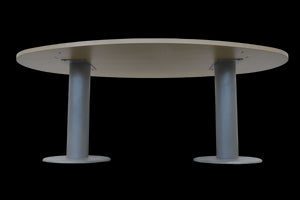 Top Design Classic Sitzungstisch fixe Höhe von 740mm - 2000x1100mm Oval - Spanplatte - Ahorndekor