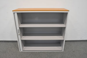 Lista Office Storage Lateralschrank für 3 Ordner-Reihen 1200mm breit - ohne Schlüssel - Metall - Weiss