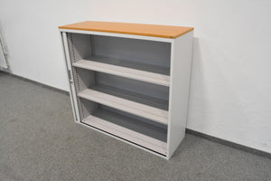 Lista Office Storage Lateralschrank für 3 Ordner-Reihen 1200mm breit - ohne Schlüssel - Metall - Weiss