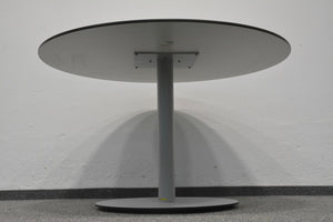 Lista Office Motion Sitzungstisch fixe Höhe von 730mm - 1200mm Durchmesser - Vollkern HPL Platte - Weiss