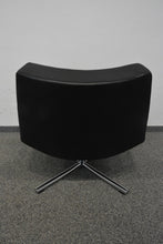Laden Sie das Bild in den Galerie-Viewer, Top Design Fly Lounge Chair drehbar - Leder - Schwarz