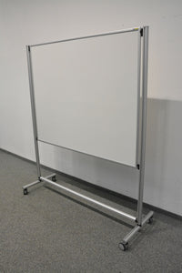 O+C System Tafelständer fahrbar Whiteboard + Pinwand - Metall - Weiss