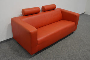 Top Design Lounge Sofa 2er Sessel 1820mm breit - Kunstleder - Rot