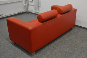 Top Design Lounge Sofa 2er Sessel 1820mm breit - Kunstleder - Rot