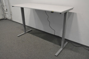 Assmann Tensos Sitz-Steh Schreibtisch elektrisch höhenverstellbar von 650-1250mm - 1800x800mm - Spanplatte - Lichtgrau