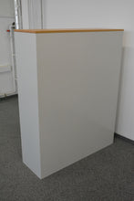 Laden Sie das Bild in den Galerie-Viewer, Lista Office Storage Lateralschrank für 4 Ordner-Reihen 1200mm breit - ohne Schlüssel - Metall - Weiss