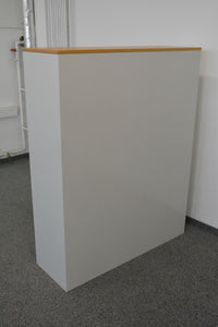 Lista Office Storage Lateralschrank für 4 Ordner-Reihen 1200mm breit - ohne Schlüssel - Metall - Weiss