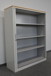 Lista Office Storage Lateralschrank für 4 Ordner-Reihen 1200mm breit - mit Schlüssel - Metall - Weiss