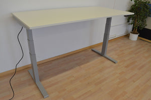 MC OFFICE SHOP MC Stand V2 Sitz-Steh Schreibtisch (Spezial) elektrisch höhenverstellbar von 640-1300mm - 1800x800mm - Holz - Weiss