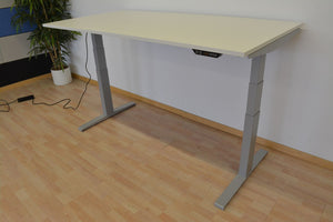 MC OFFICE SHOP MC Stand V2 Sitz-Steh Schreibtisch (Spezial) elektrisch höhenverstellbar von 640-1300mm - 1800x800mm - Holz - Weiss