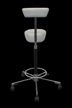 Laden Sie das Bild in den Galerie-Viewer, Vitra Nelson Perch Arbeitsstuhl mit Armstütze Höhenverstellbar - Leder - Beige