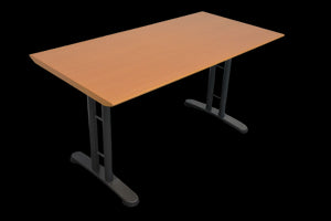 Ergodata System Desk Sitzungstisch fixe Höhe von 710mm - 1400x700mm - MDF - Buche