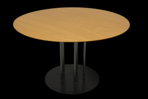 Top Design Elegant Sitzungstisch fixe Höhe von 710mm - Durchmesser 1200mm - Multiplex Platte - Buchenfurnier