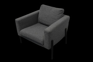 IKEA Koarp Sessel mit Armlehnen - Stoff - Anthrazit gemustert
