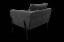 Laden Sie das Bild in den Galerie-Viewer, IKEA Koarp Sessel mit Armlehnen - Stoff - Anthrazit gemustert