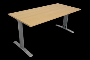 Welle Möbel Basic Schreibtisch fixe Höhe von 725mm - 1600x800mm - Spanplatte - Ahorndekor