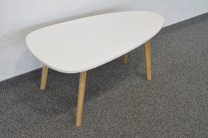 Top Design Tropfen Lounge-Table fixe Höhe von 456mm - 1025x547mm - Spanplatte - Weiss