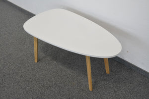 Top Design Tropfen Lounge-Table fixe Höhe von 456mm - 1025x547mm - Spanplatte - Weiss