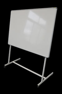 Berec Tafelständer fahrbar Whiteboard - Metall - Weiss