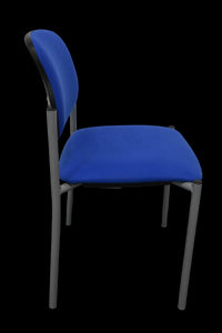 Nowy Styl Classic Sitzungsstuhl ohne Armlehnen - Stoff - Blau