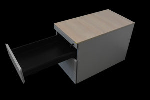 Steelcase Tenaro Roll-Korpus mit 4 Schubladen mit Schlüssel - Metall - Akazie