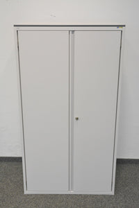 Lista Office Storage Flügeltür-Aktenschrank für 4 Ordner-Reihen 800mm breit - mit Schlüssel - Metall - Weiss