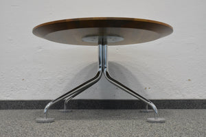 Top Design Exclusiv Lounge-Table fixe Höhe von 425mm - 700mm Durchmesser - Holz - Nussbaum