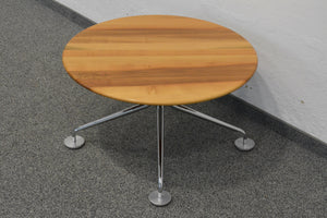 Top Design Exclusiv Lounge-Table fixe Höhe von 415mm - 700mm Durchmesser - Holz - Nussbaum