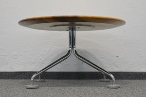 Top Design Exclusiv Lounge-Table fixe Höhe von 415mm - 700mm Durchmesser - Holz - Nussbaum