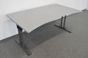 Ergodata System Desk Schreibtisch Sinus mechanisch höhenverstellbar von 685-785mm - 1700x900mm - MDF - Grau gemustert