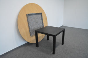 Top Design Exclusiv Sitzungstisch fixe Höhe von 755mm - 1800mm Durchmesser - Spanplatte - Schwarz lackiert