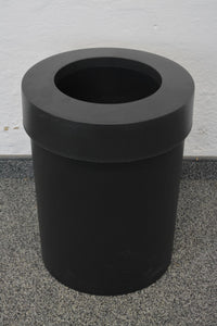 Authentics Midi Cap Abfalleimer 20 l Volumen - abnehmbarer Ringaufsatz - Kunststoff - Schwarz