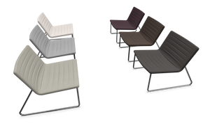 Narbutas Vegas Lounge Chair - Stoff - Hellgrau melange